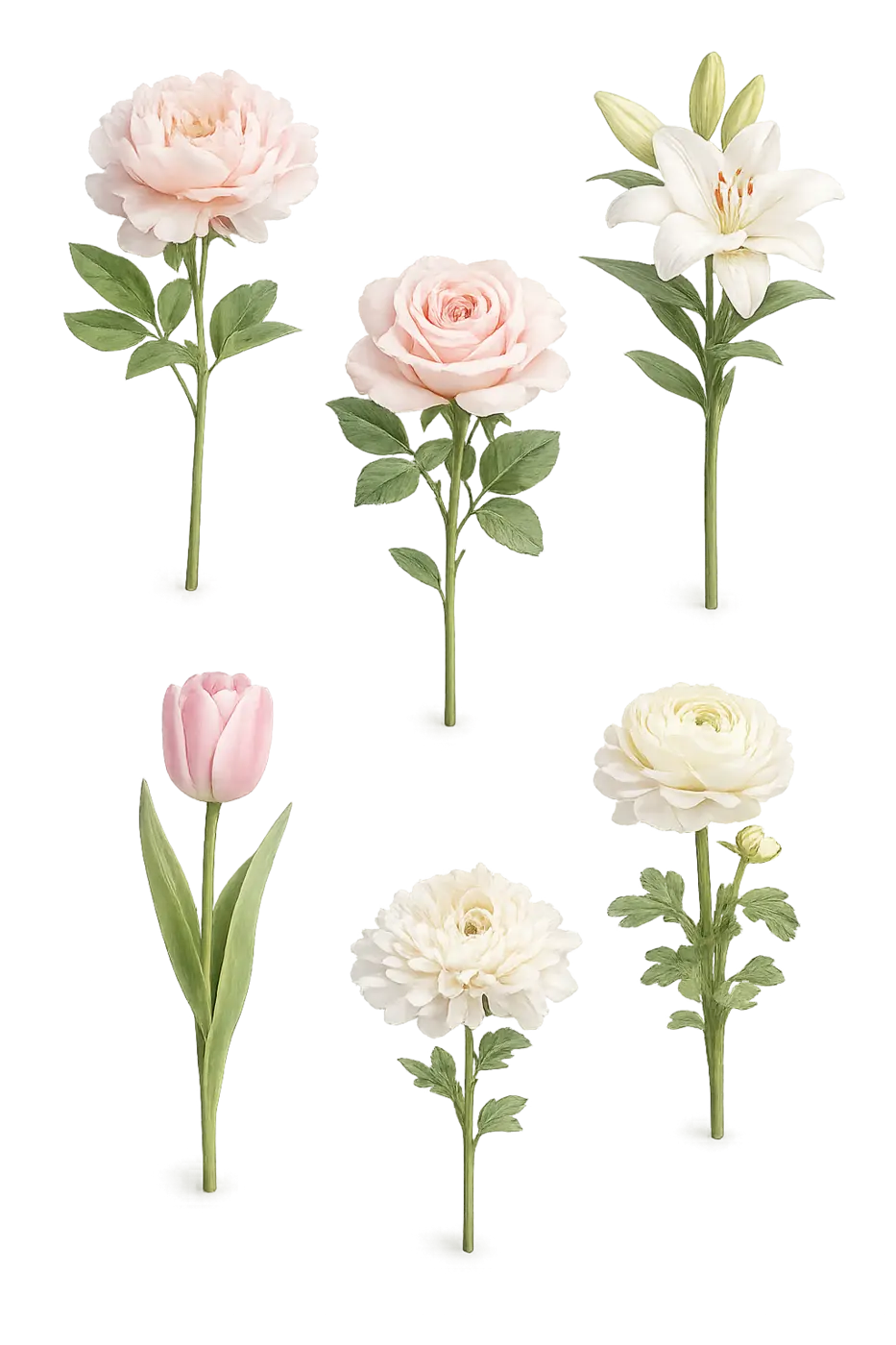 Цветы поштучно