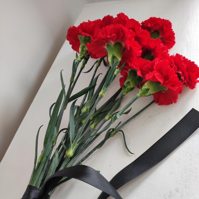 Гвоздика с лентой