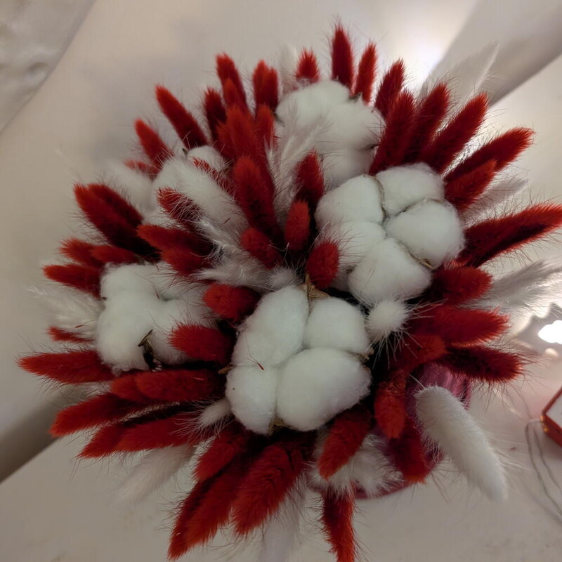 Композиция с лагурусом и хлопком