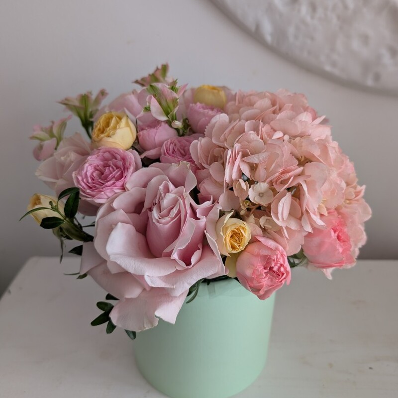 Мятная коробочкас гортензией